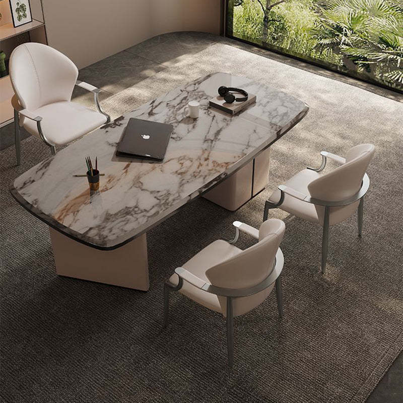Minimalist Microfiber Leather Square Dining Chair
