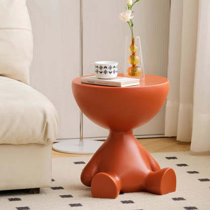 Scandinavian Cartoon Bear Base End Table