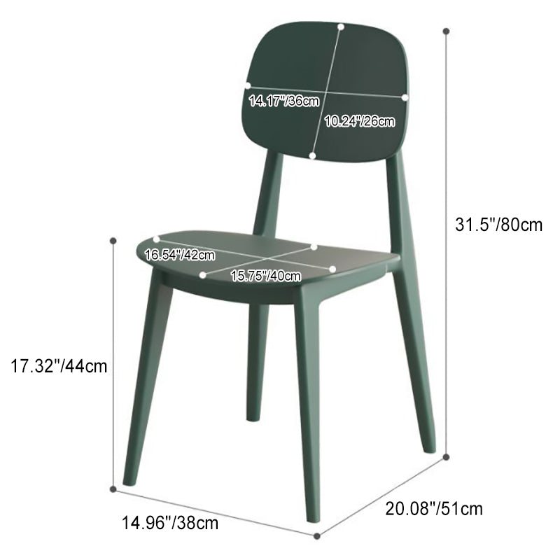 Scandinavian Macaron Plastic Dining Chair — Blue