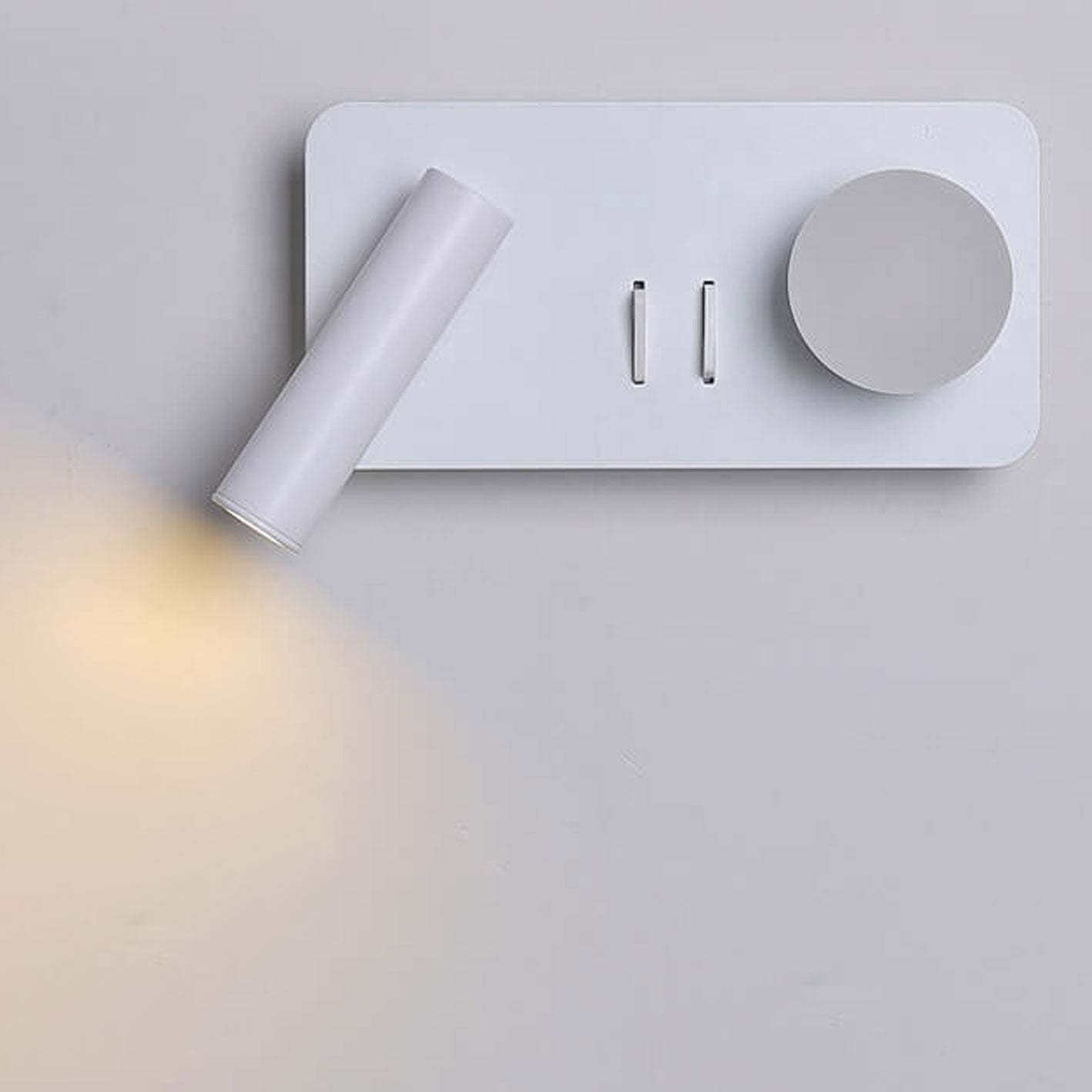 Nordic Round Square Acrylic Iron LED Reading Wall Sconce