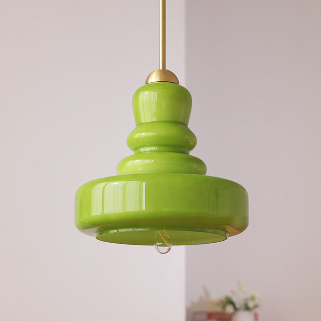 Modern Colorful Glass Gourd Pendant Light