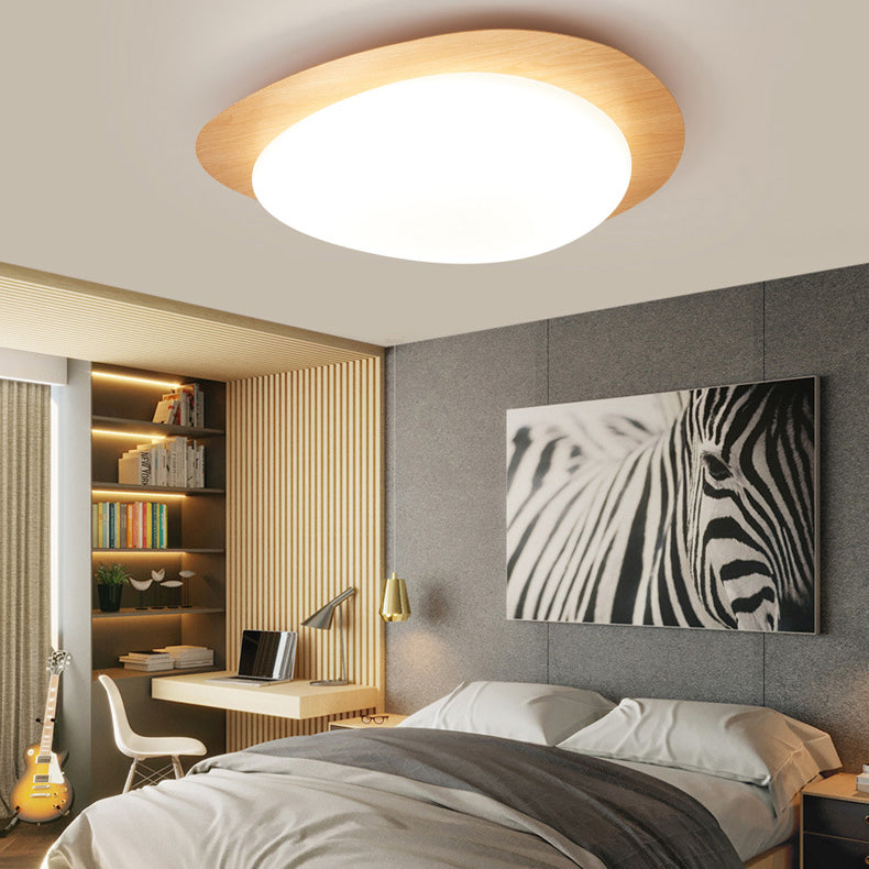 Scandinavian Pebble Iron Acrylic LED Flush Mount Light