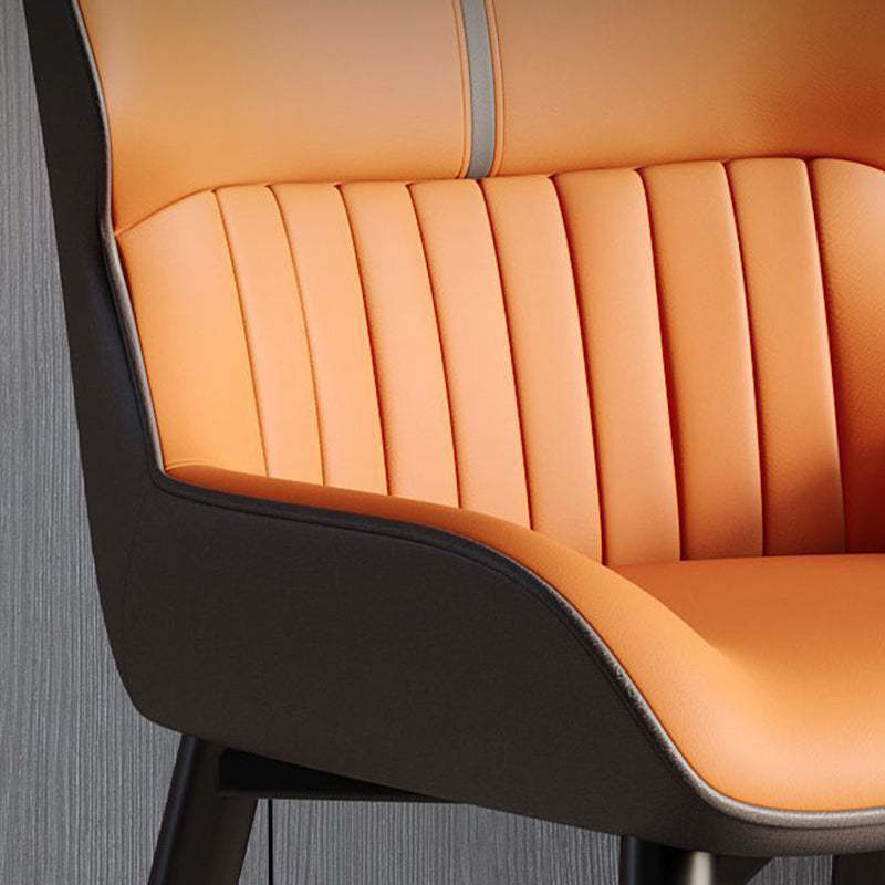 Minimalist Steel Leather Dining Chair