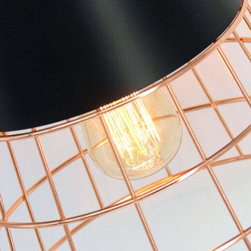 Nordic Iron Geometric Cage Pendant Light
