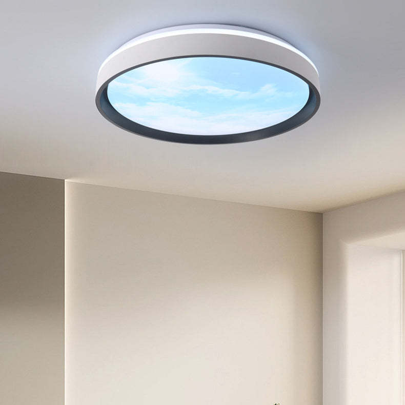 Iron Acrylic Rectangular Sunny Sky LED Flush Light