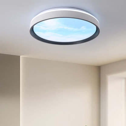 Iron Acrylic Rectangular Sunny Sky LED Flush Light