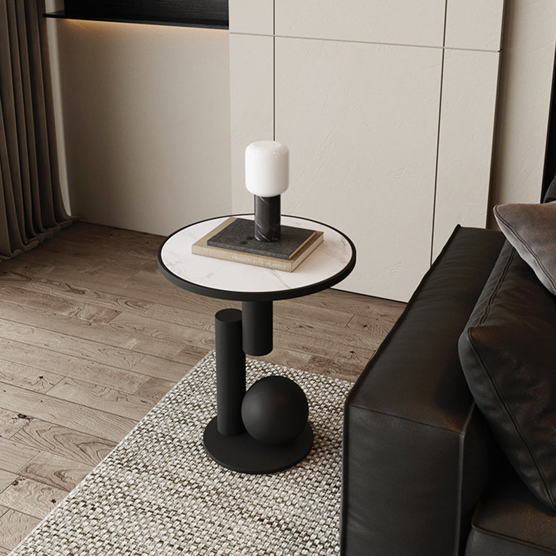 Scandinavian Cylinder Sintered Stone Side Table
