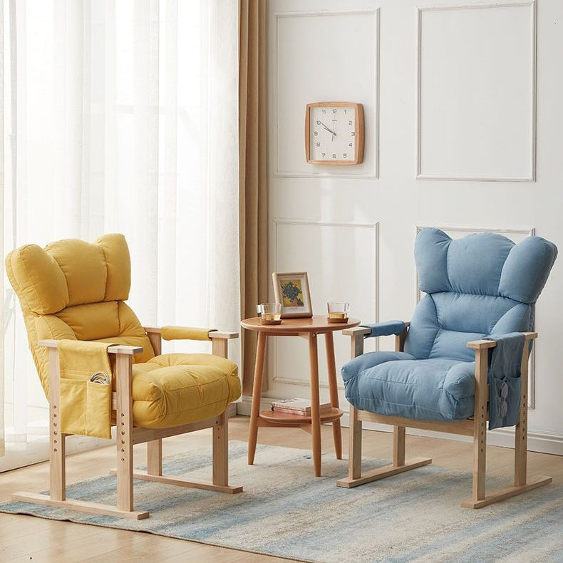 Modern Velvet Cotton Wood Adjustable Recliner