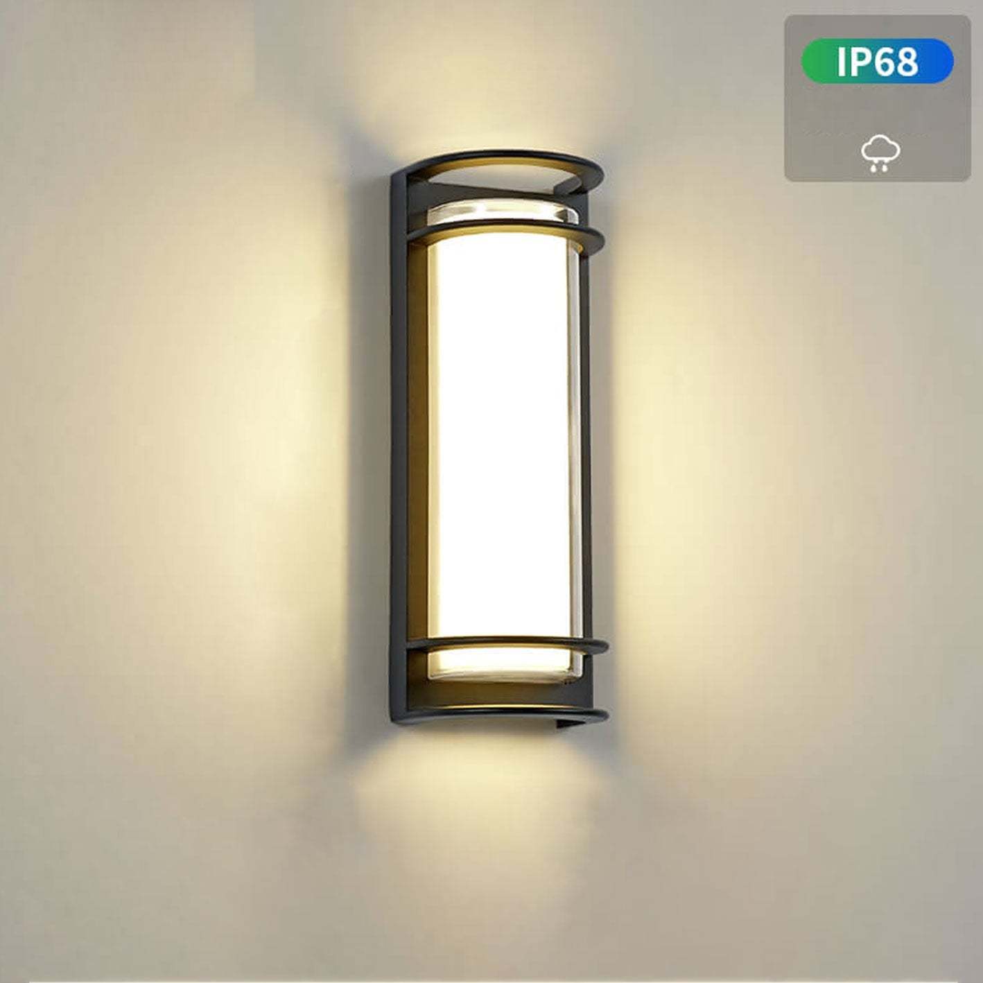 Modern Outdoor Column LED Garden Wall Sconce