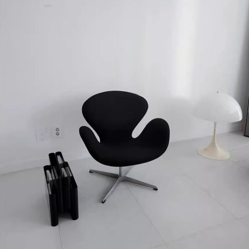 Minimalist Flannel Lambskin Movable Desk Chair