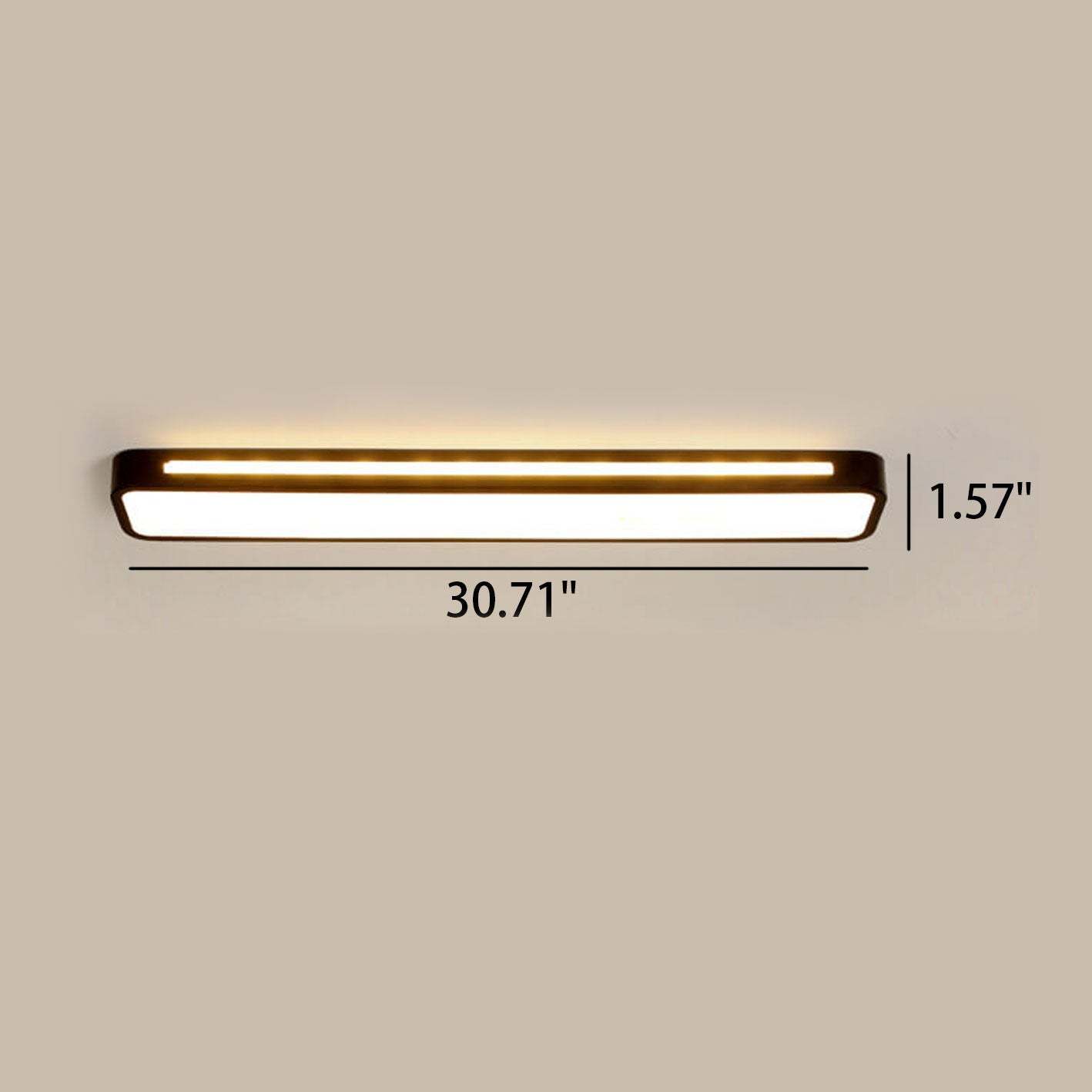 Nordic Minimalist Long LED Flush Mount Light