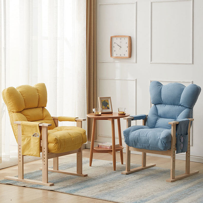 Modern Upholstered Wood Adjustable Accent Chair