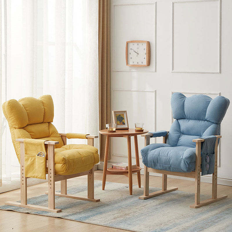Modern Upholstered Wood Adjustable Accent Chair