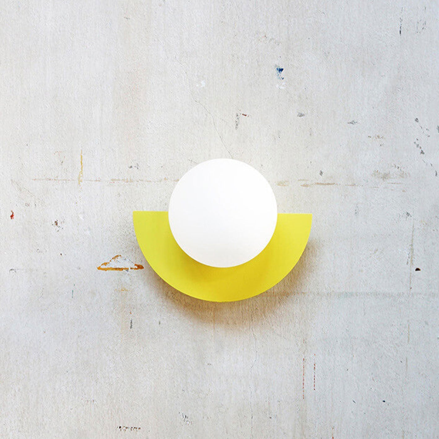 Minimalist Glass Spherical Colorful Semicircle Wall Sconce