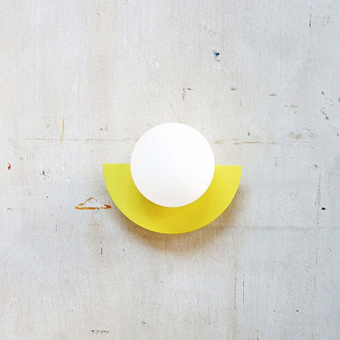 Minimalist Glass Spherical Colorful Semicircle Wall Sconce
