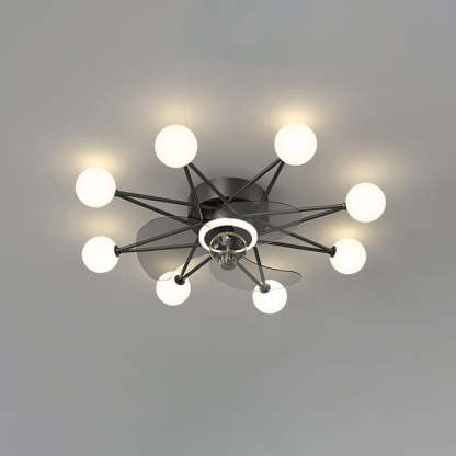 Minimalist Star LED Flush Mount Fan Light