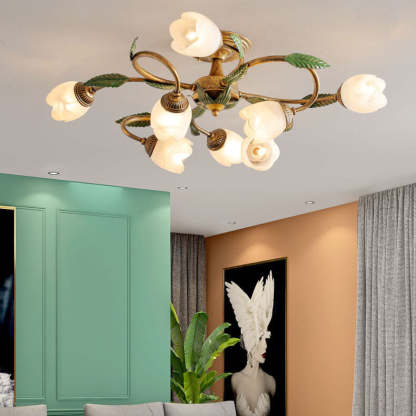 Modern Idyllic Iron Flower Branch Mount Light