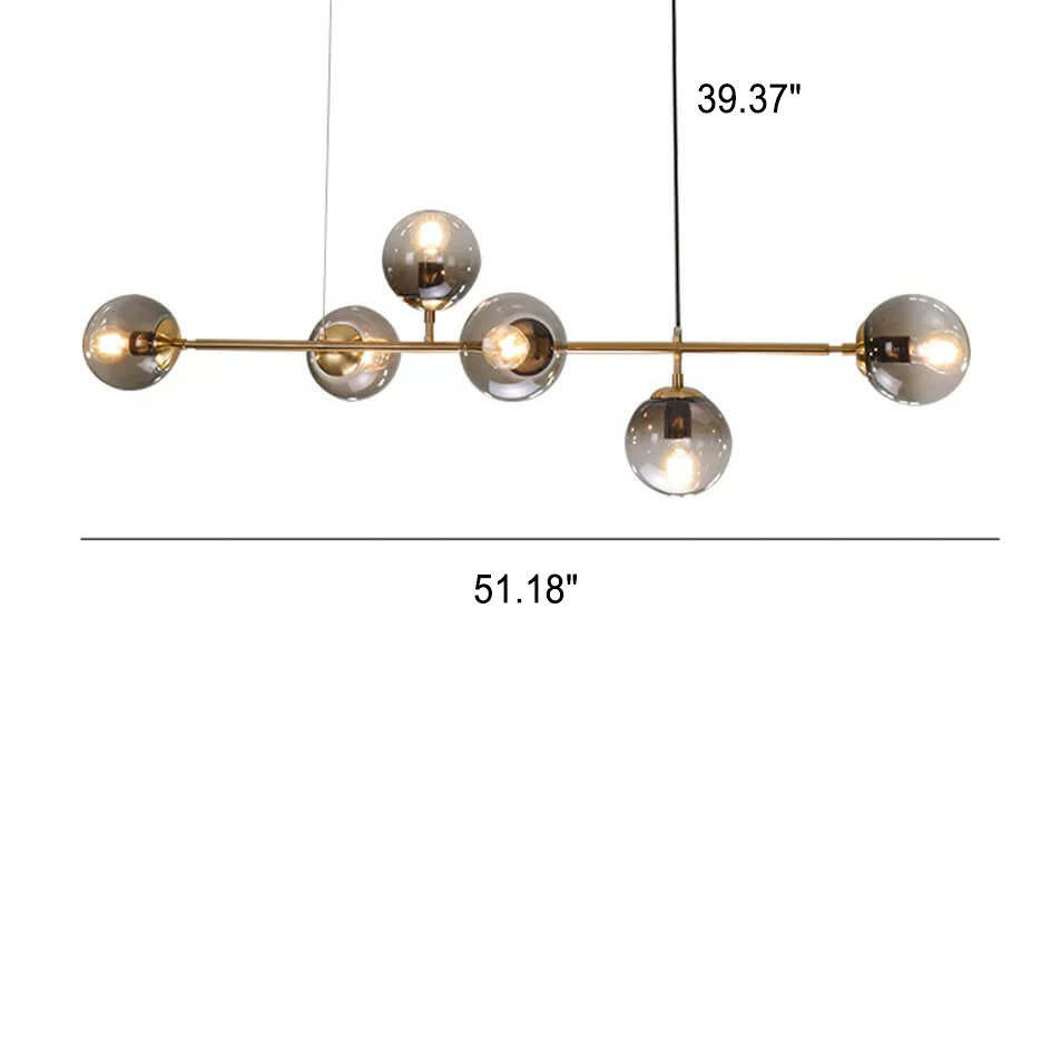Nordic Colorful Orb Glass Island Chandelier