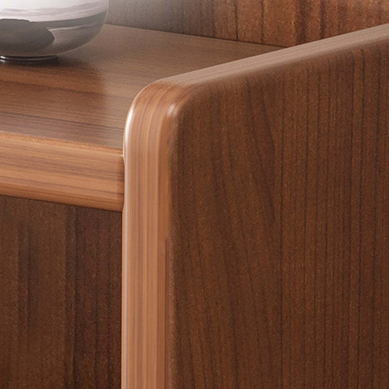 Chinese Wood Nightstand 2-Drawer Shelf