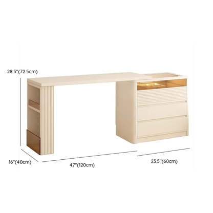 Contemporary Wood White Large Makeup Vanity