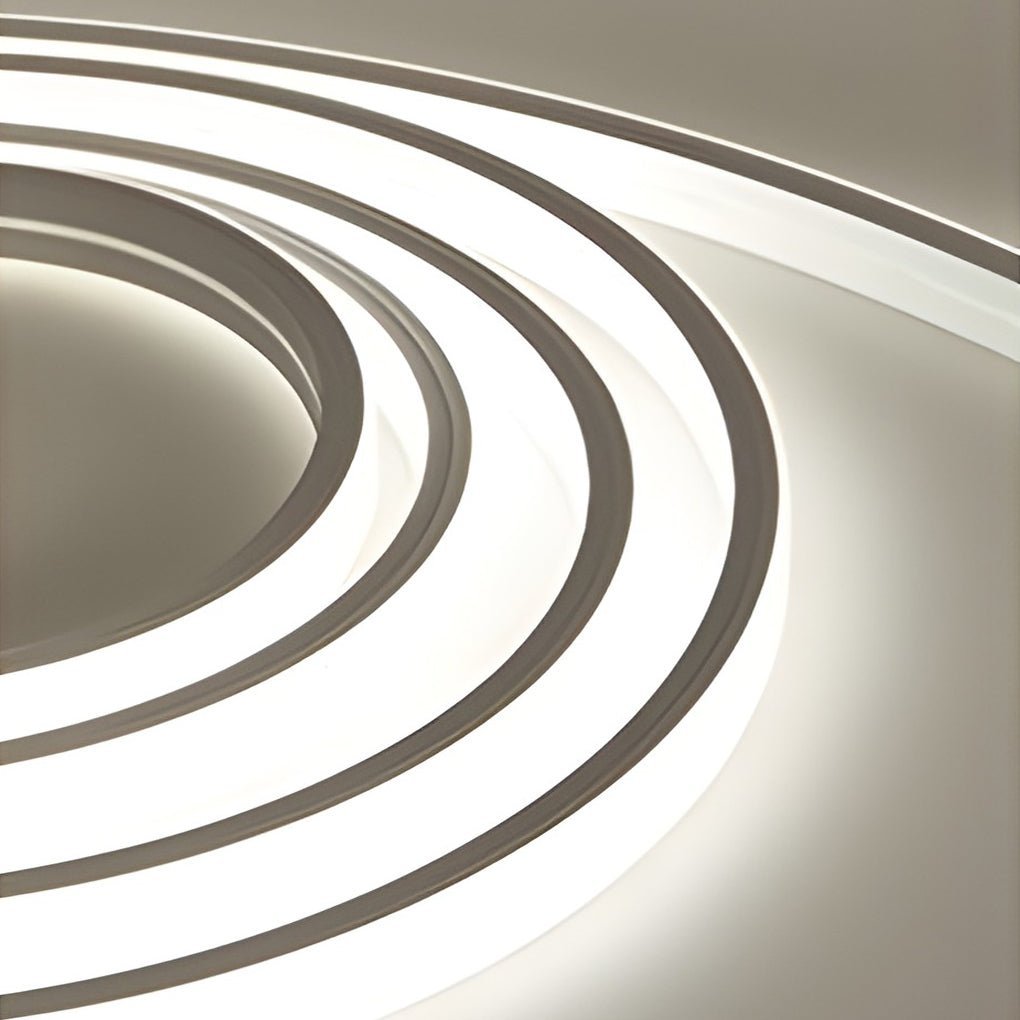 0.39'' Waterproof Recessed LED Under Tread Stair Lighting Modern Flexible Strip Light-Lighom