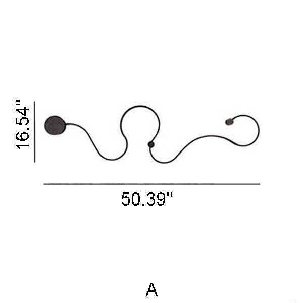 Modern Aluminum Snake Curved LED Sconce