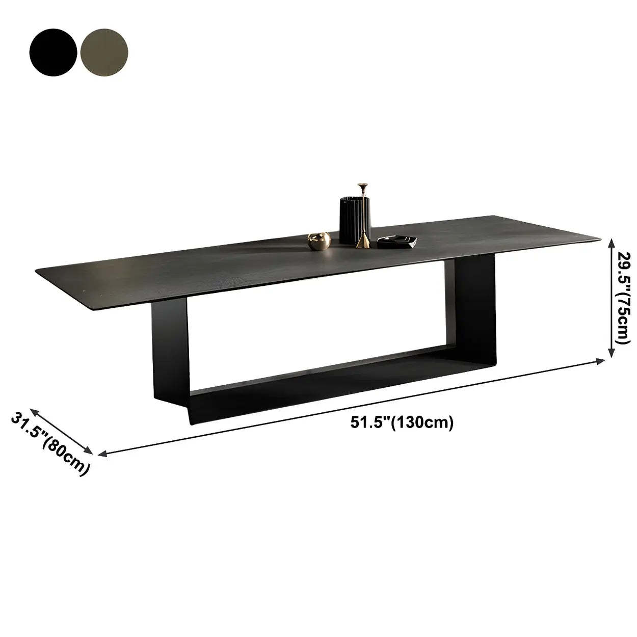 Rectangular Black Dining Table