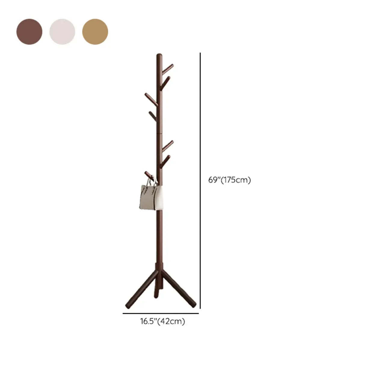 Tree Wood Hallway Brown Tall Coat Rack