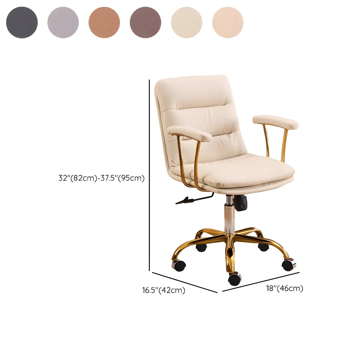 Swivel Ergonomic Leather Tilt Office Chair