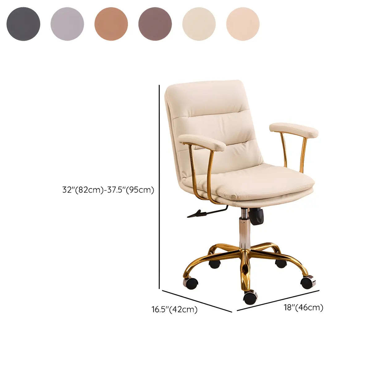 Swivel Ergonomic Leather Tilt Office Chair