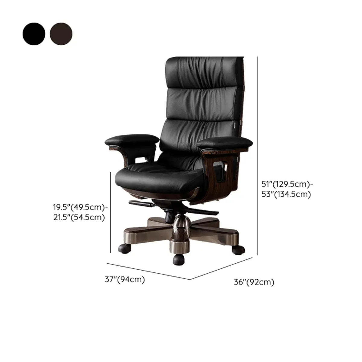 Tilt Swivel Leather Office Chair with Headrest