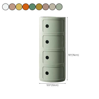 Smiley Face Round Plastic Storage Nightstand