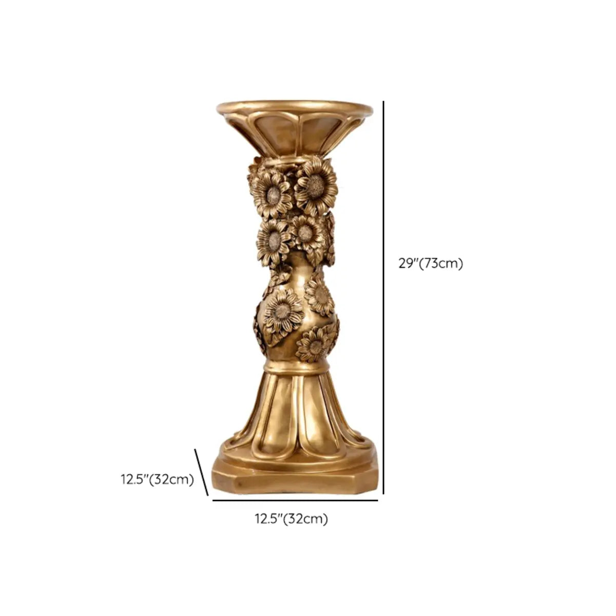Luxury Baroque Golden Floral Indoor Plant Stand