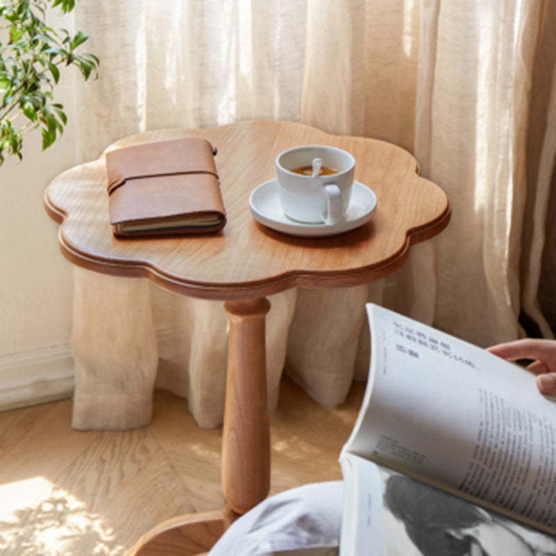 Vintage Flower Cherry Wood Coffee Table