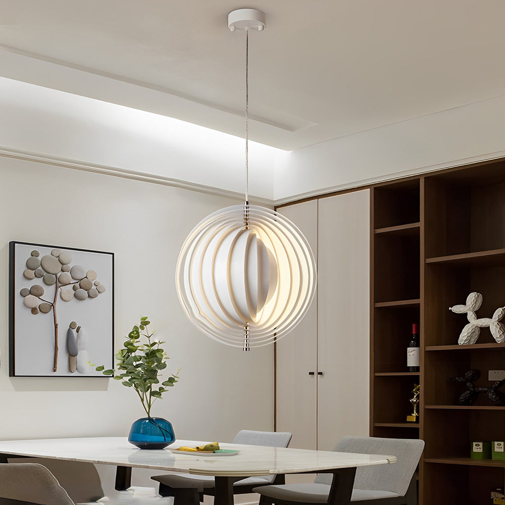 Rotatable Metal White Nordic Pendant