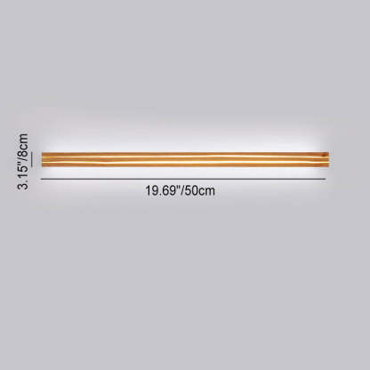 Japanese Wabi-Sabi Modern Linear Wood LED Sconce