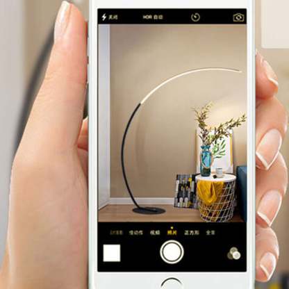 Minimalist Curved Line LED Aluminum Floor Lamp — White / White Light (6000K) / 220V-240V For UK/AU