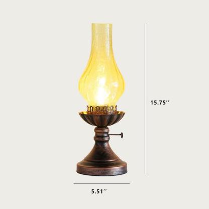 Vintage Antique Kerosene Oil Table Lamp