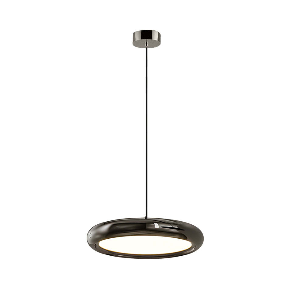 Modern Black Chrome Metallic LED Pendant Light