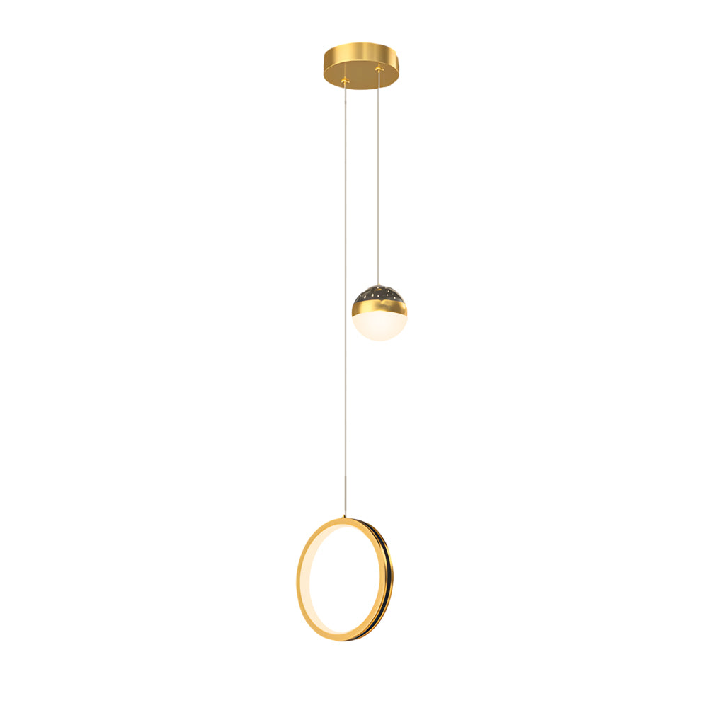 Oval Ring Starry Projection Modern Pendant Light