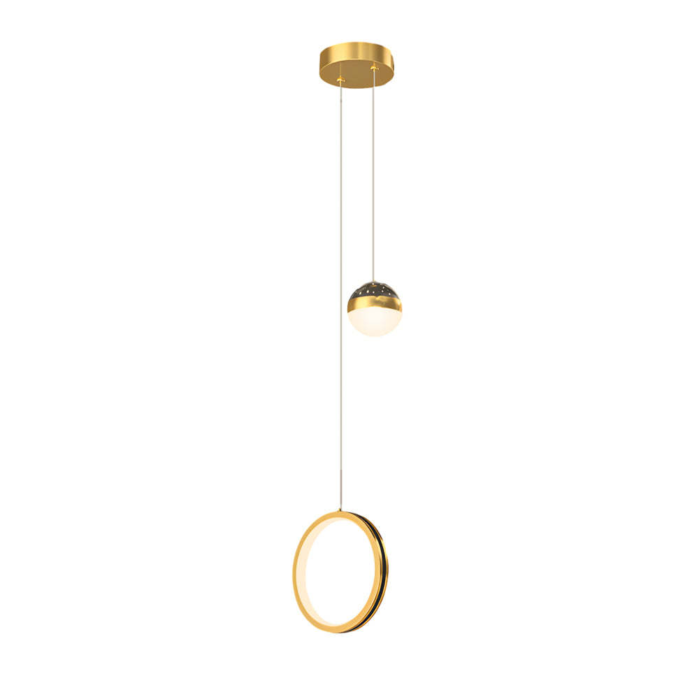 Oval Ring Starry Projection Modern Pendant Light