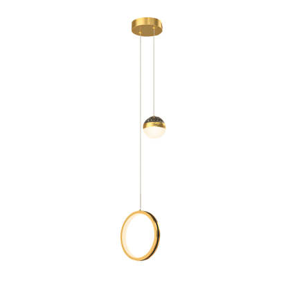 Oval Ring Starry Projection Modern Pendant Light