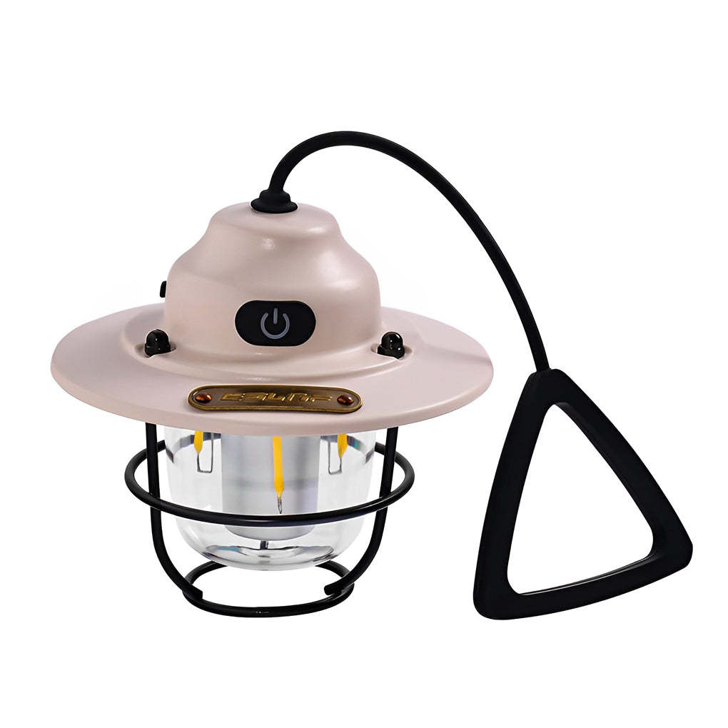 Round LED Waterproof USB Rechargeable Retro Outdoor Light Camping Lamp-Lighom