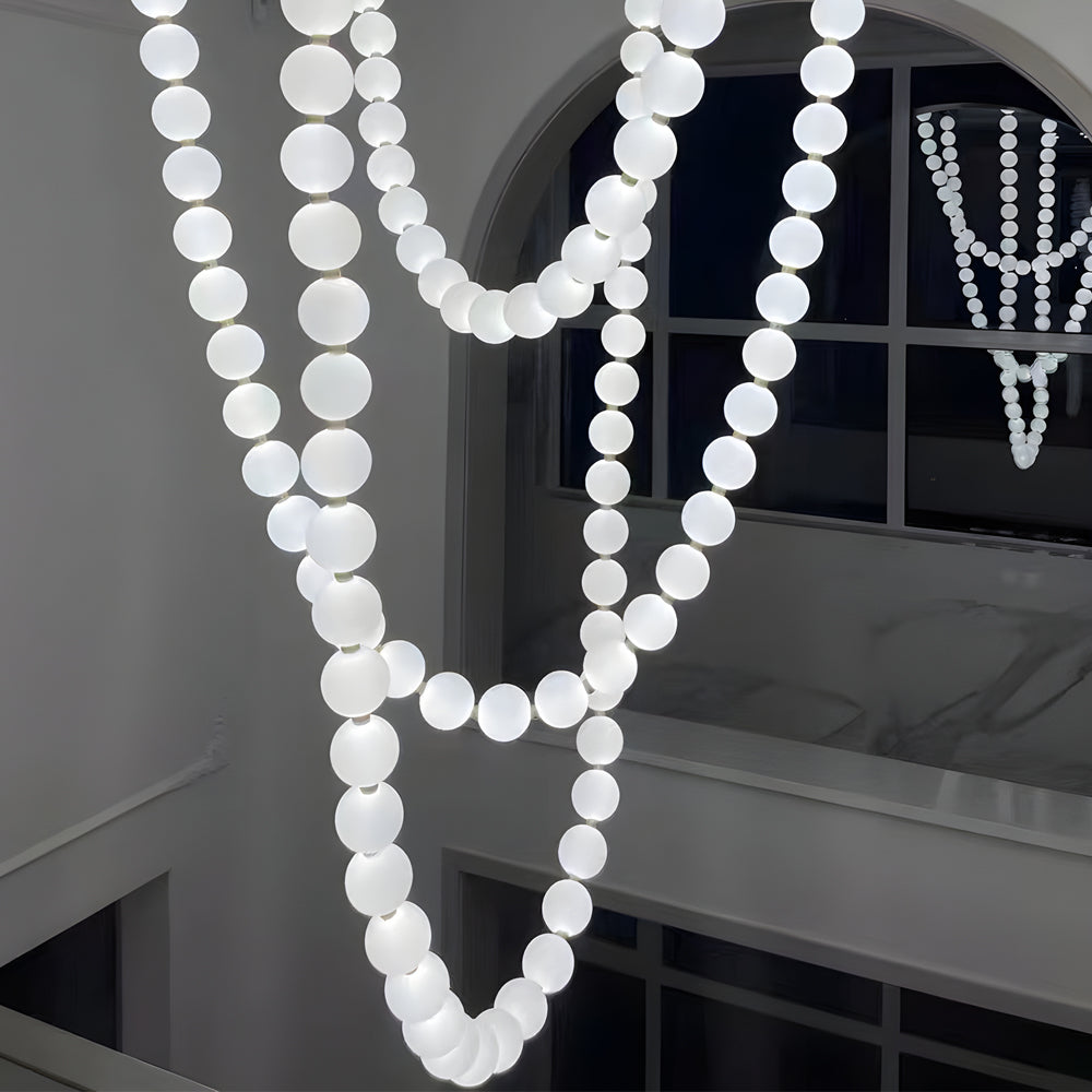 Acrylic Pearl Necklace Italian Style Chandelier