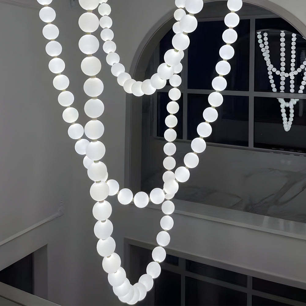 Acrylic Pearl Necklace Italian Style Chandelier