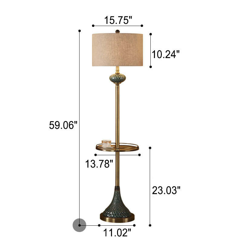 European Ceramic Fabric Floor Lamp