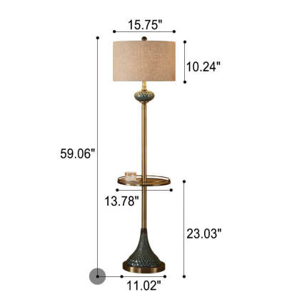 European Ceramic Fabric Floor Lamp
