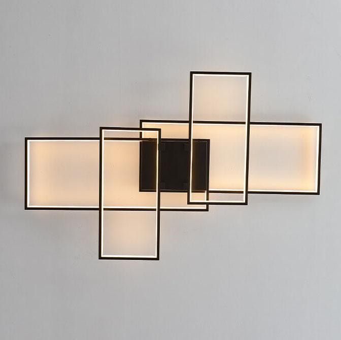 Modern Rectangular Splicing Aluminum LED Flush Mount Light