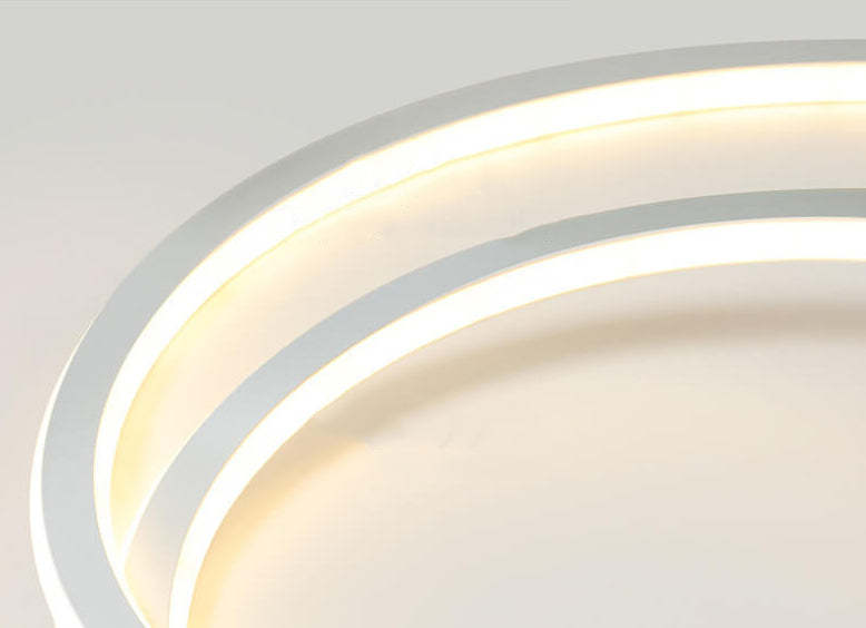 Nordic Minimalist Double Circle LED Flush Mount Light