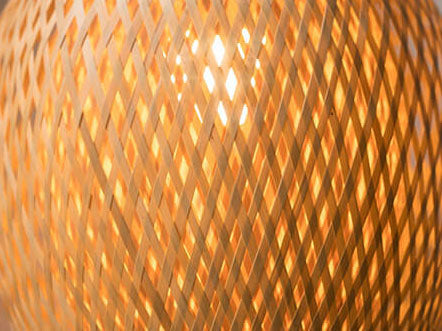 Modern Bamboo Weaving Round Wall Sconce